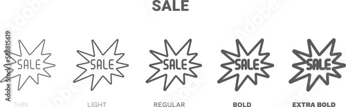 sale icon. Thin, regular, bold and more style sale icon from marketing collection. Editable sale symbol can be used web and mobile