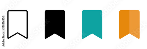 Bookmark icon, favorite label vector icons