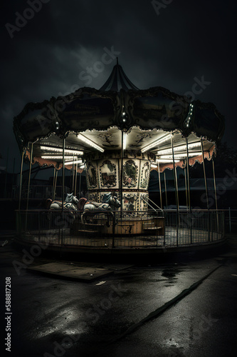 carousel at night in the park