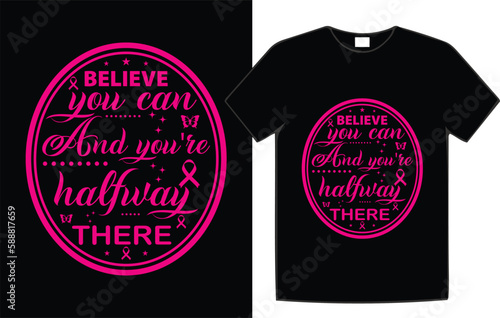 Breast cancer awareness t-shirt design