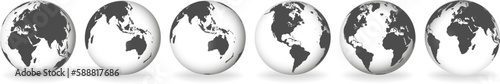 Planet Earth. Earth Day. The Earth, World Map. Vector illustration