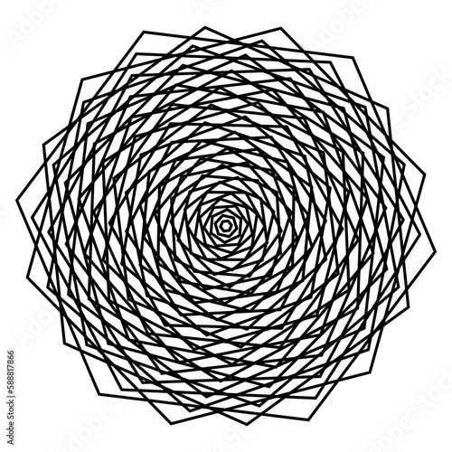 shape abstract gematric line art isolate on white background. Vector illustration of beautiful geometric line art. photo