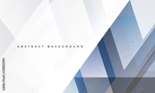 White, blue and grey modern abstract background with geometric shapes. Vector illustration