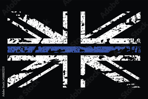Thin Blue Line Uk Flag Design