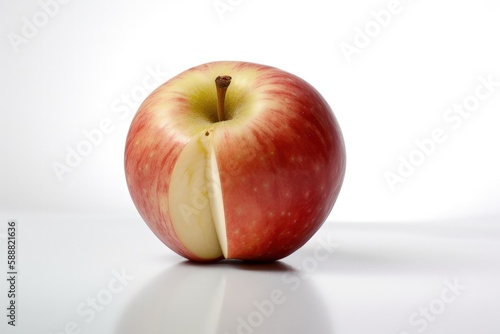 an apple with a bite taken out of it, generative AI