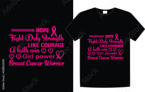 Breast cancer awareness t-shirt design