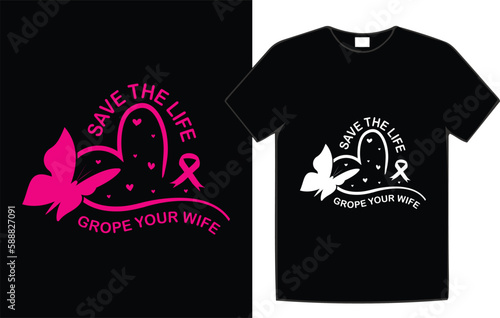 Breast cancer awareness t-shirt design