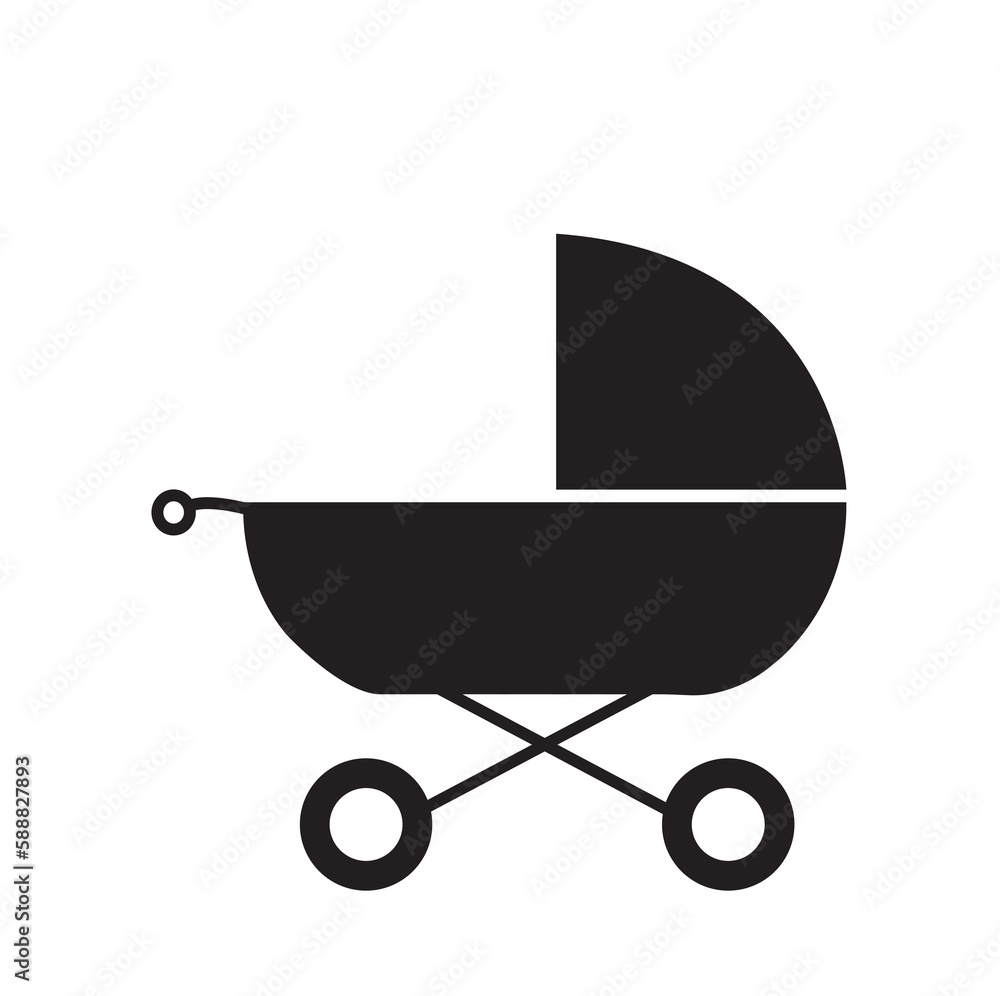 Icono de cochecito de bebé - Vector Icono de cochecito de bebé - Vector