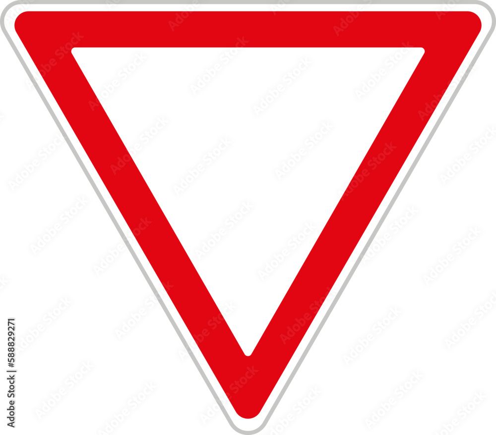 Give Way to All Traffic (TT-1), Traffic Sign Give Way to All Traffic (TT-1), Traffic Sign