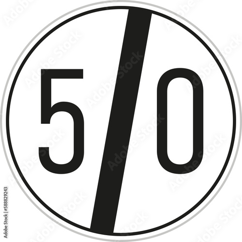 Speed Limit Ends (TT-33a), Traffic Sign