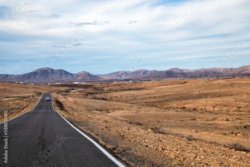 Straße im Hinterland von Fuerteventura