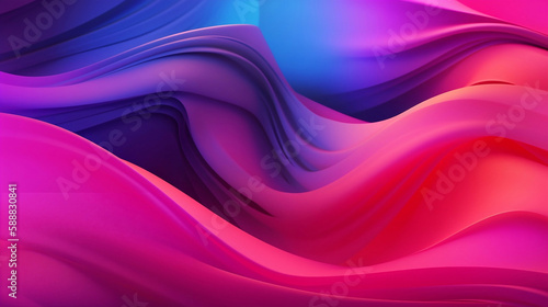 Abstract curvy texture for background, banner or wallpaper. Red, violet and blue colors.