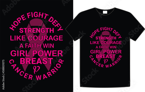 Breast cancer awareness t-shirt design
