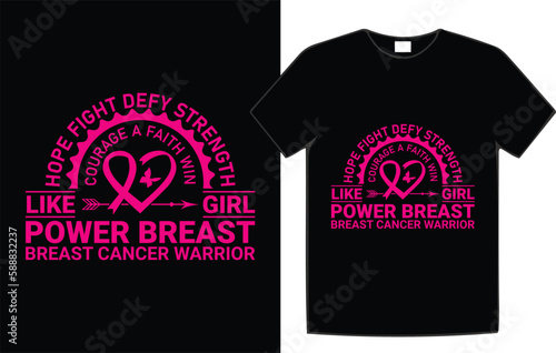 Breast cancer awareness t-shirt design