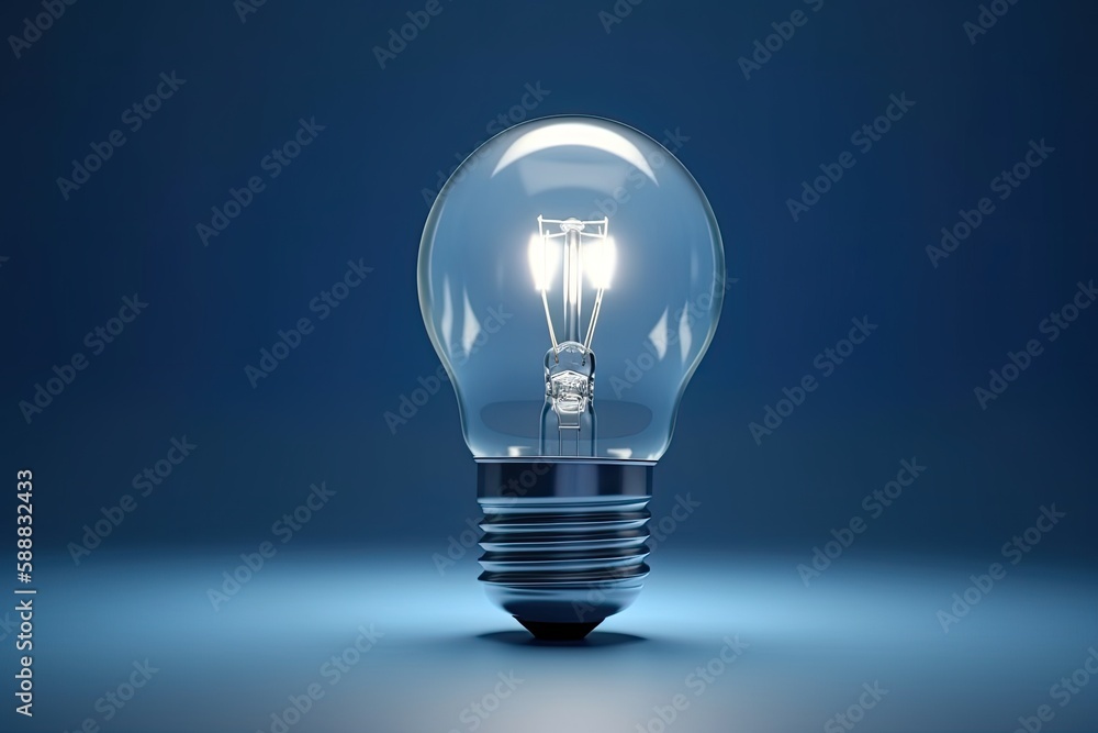 Light bulb illustration, creativity ideas concept, background. Generative AI Light bulb illustration, creativity ideas concept, background. Generative AI