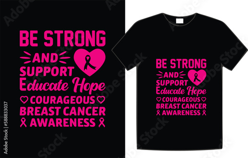 Breast cancer awareness t-shirt design