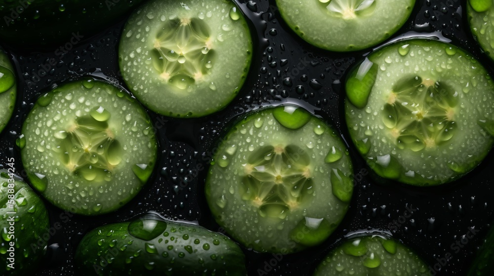 cucumber slices background