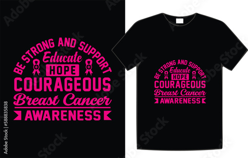 Breast cancer awareness t-shirt design