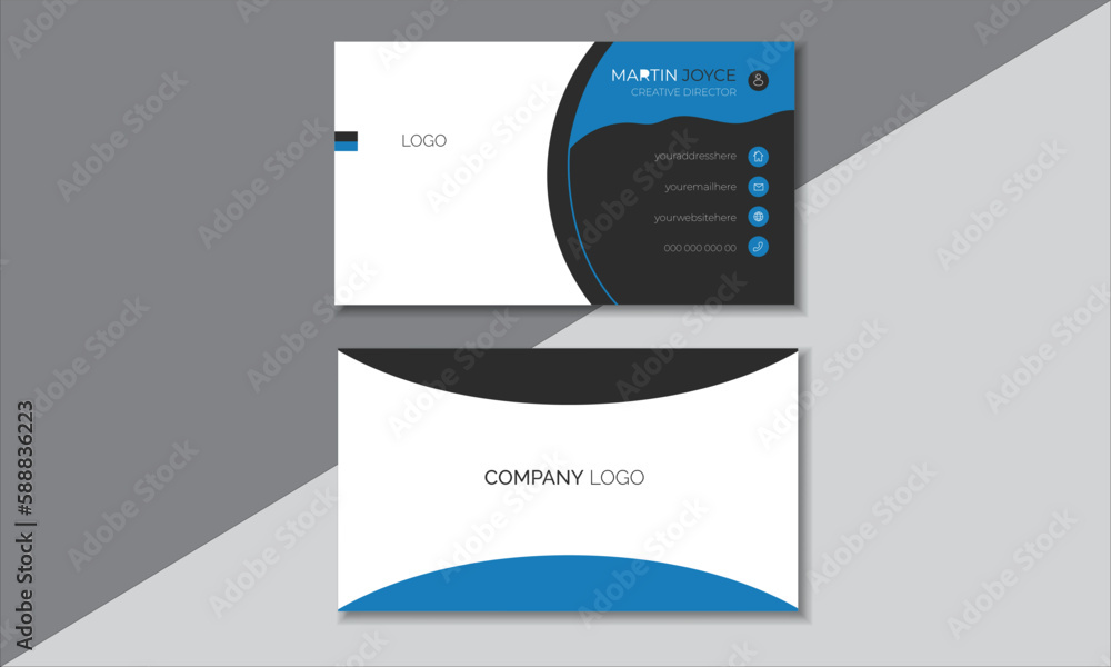 Creative and modern business card template and Clean Business Card, double sided business card design. Creative and modern business card template and Clean Business Card, double sided business card design.