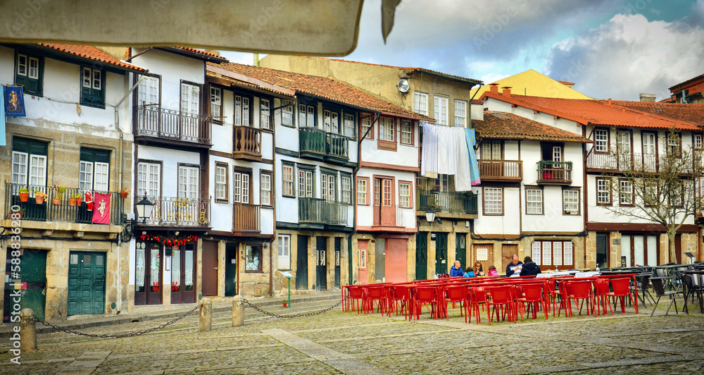 Santiago Square in Guimaraes, Portugal