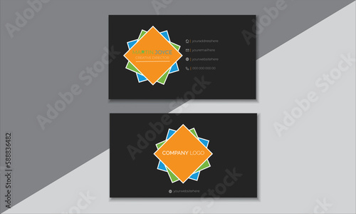 Creative and modern business card template and Clean Business Card, double sided business card design.