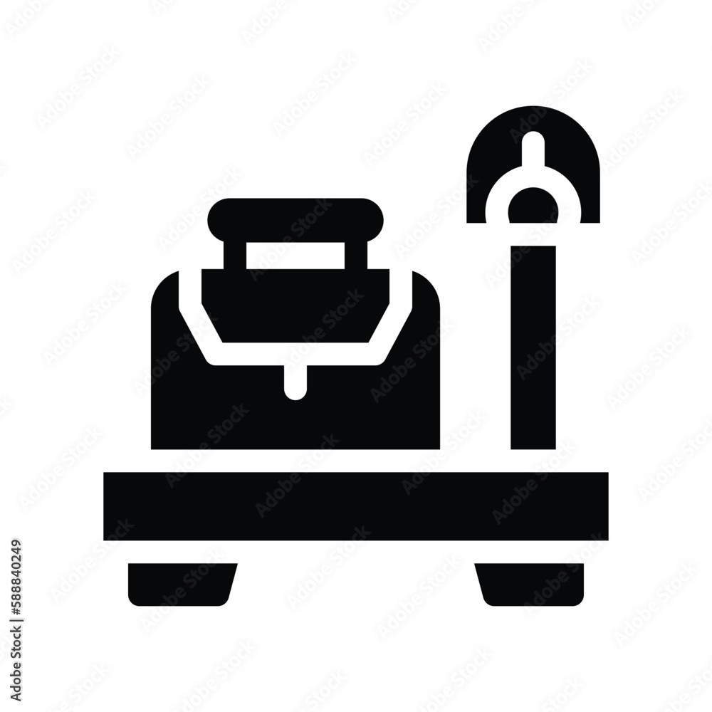 luggage scale line icon illustration vector graphic luggage scale line icon illustration vector graphic