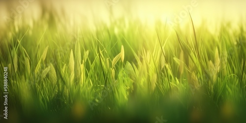 art abstract grass spring background, summer background with fresh grass, generative ai