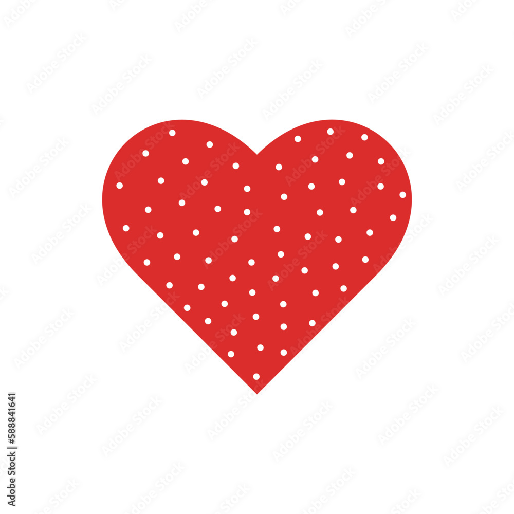 WebHeart With Dots Icon Vector WebHeart With Dots Icon Vector