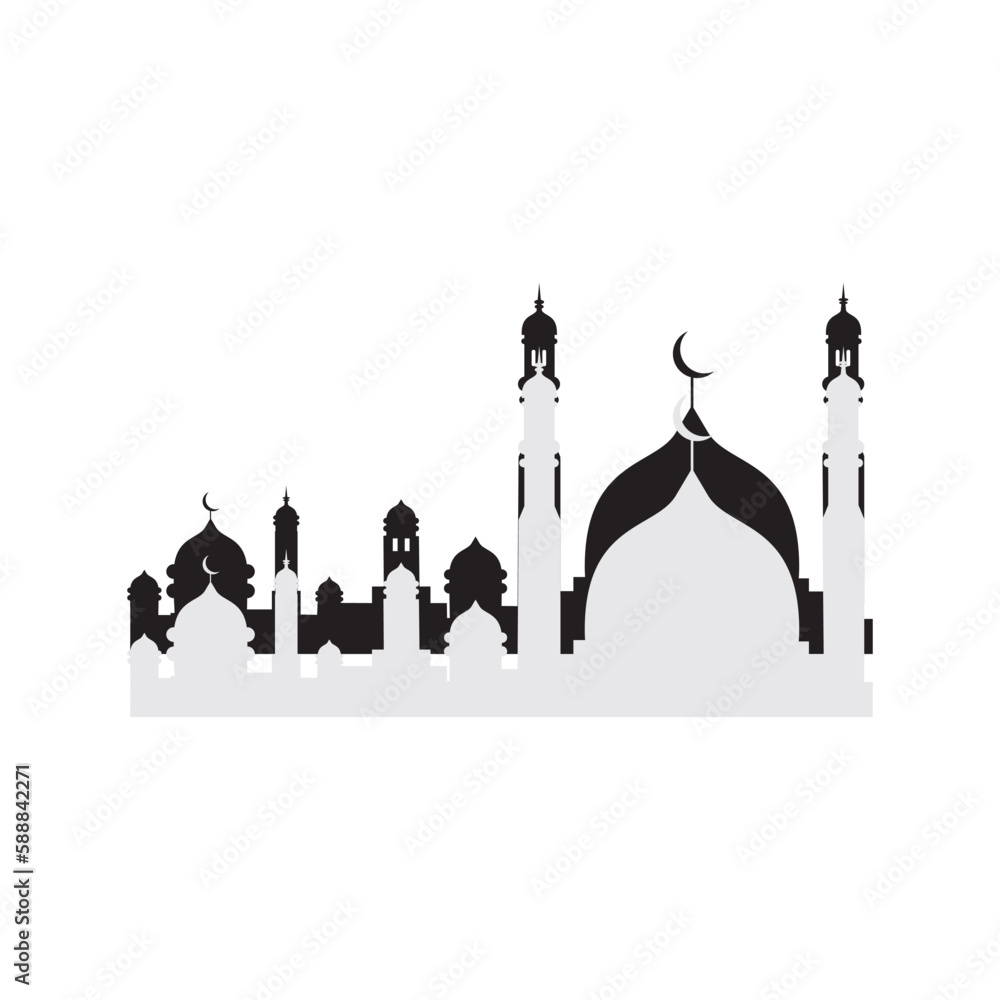Moslem building vector Illustration design