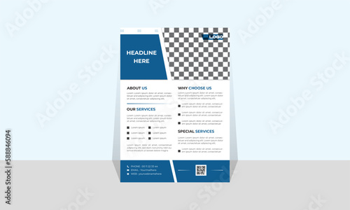 Flyer indesign, photography flyer, dl flyer, business flyer, corporate flyer New corporate flayer design. A4 size design vector illustrator flayer layout. Business Flyer Layout with Gradients CMYK .