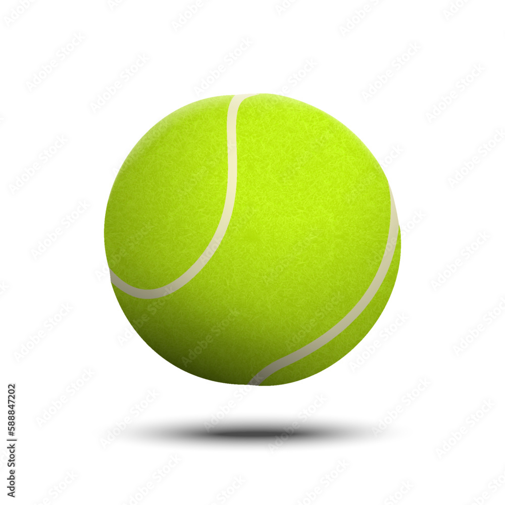 Vector illustration. Tennis ball isolated on white background. 
