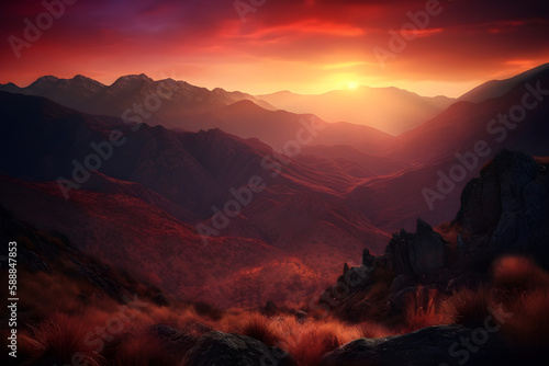 sunset in the mountains © Katja