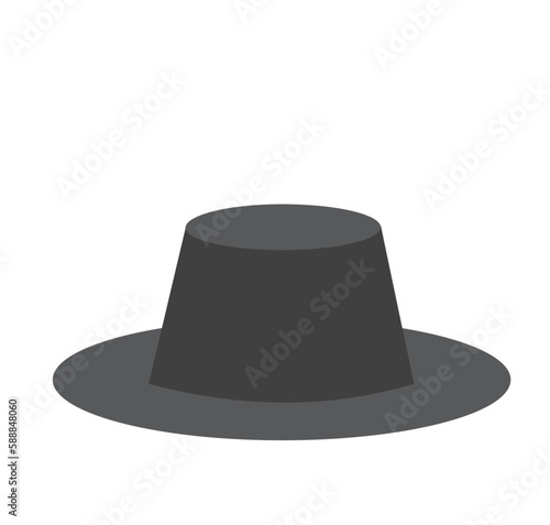 black hat isolated on white