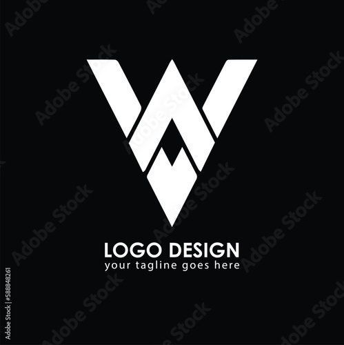 VA AV Logo Design, Creative Minimal Letter AV VA Monogram