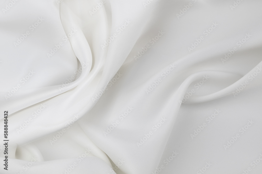 White silk fabric White silk fabric