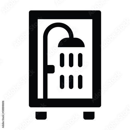 shower solid icon illustration vector graphic photo