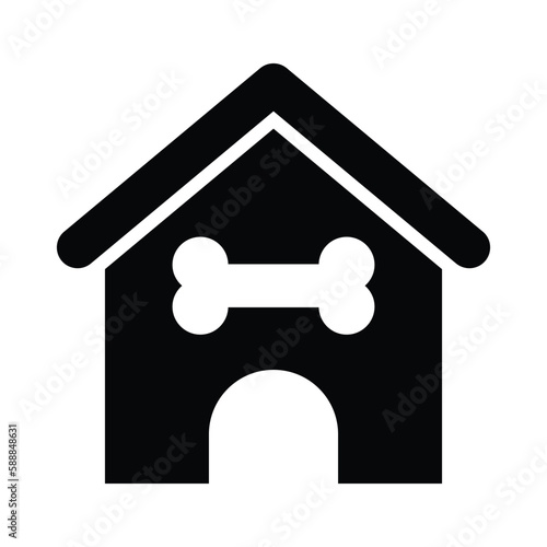 kennel solid icon illustration vector graphic