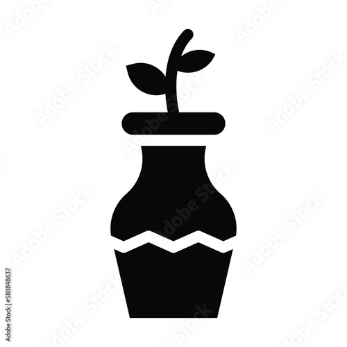 vase solid icon illustration vector graphic photo