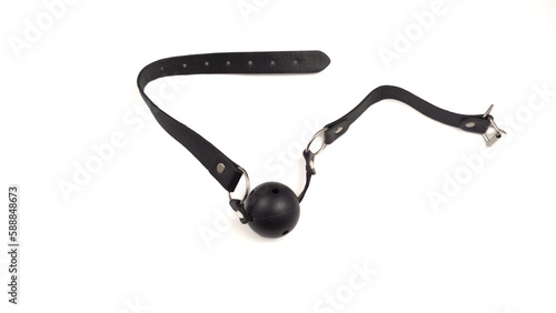 Fetish ball mouth gag isolated on white background