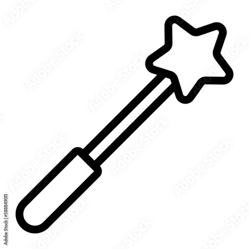 magic wand line icon