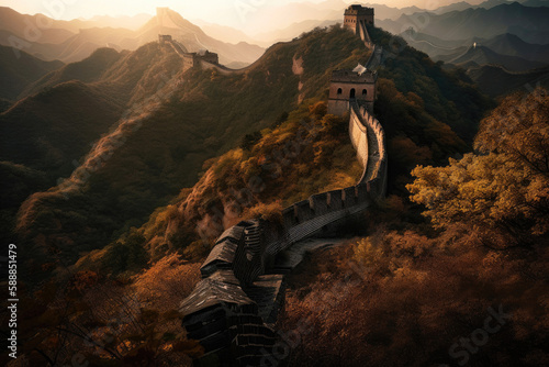 The Great Wall of China. Generative AI