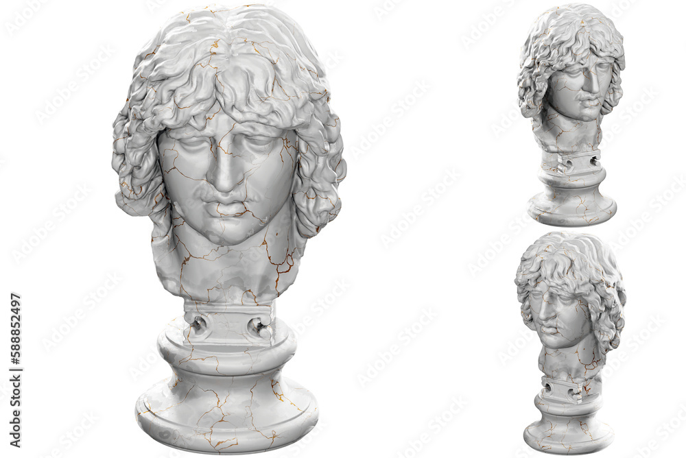 Majestic 3D render of a Bearded Man's Head, perfect for Renaissance-themed projects.. Majestic 3D render of a Bearded Man's Head, perfect for Renaissance-themed projects..