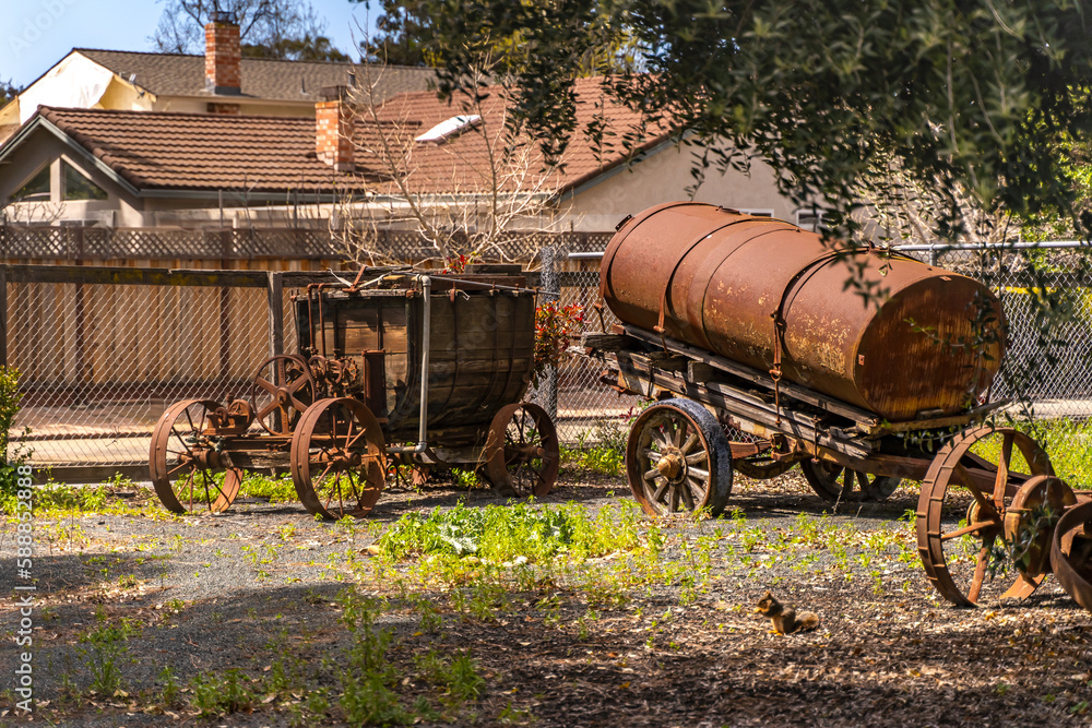 Old Water Wagon at Shinn Historical Park and Arboretum.