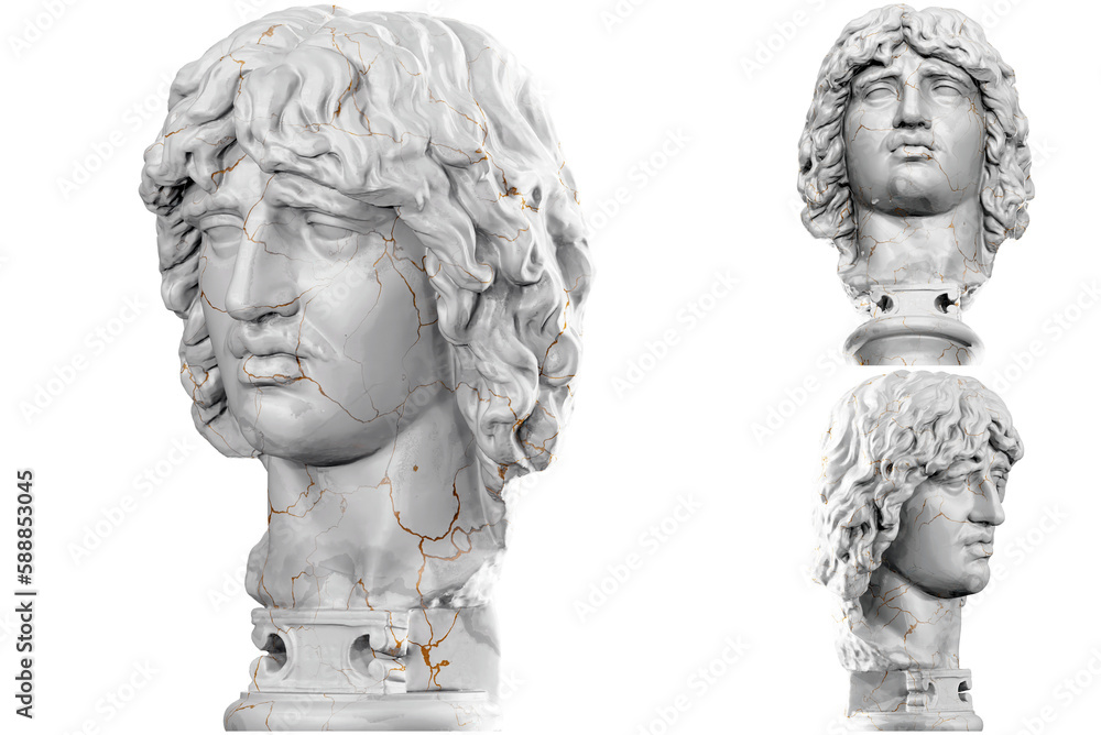 Majestic 3D render of a Bearded Man's Head, perfect for Renaissance-themed projects.. Majestic 3D render of a Bearded Man's Head, perfect for Renaissance-themed projects..