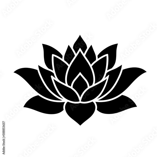 lotus silhouette vector