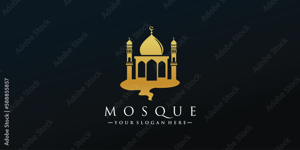 Mosque logo design template with unique concept Premium Vector Part 6
