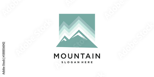 Mountain logo design template with luxury concept Premium Vector Part 2