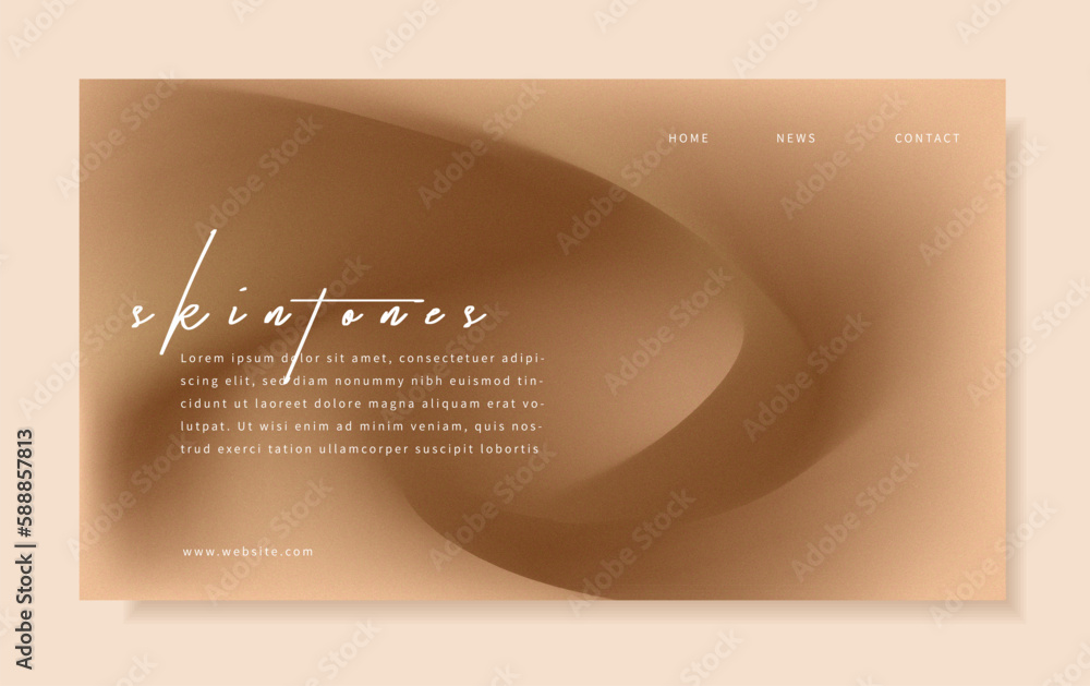Fototapeta premium Modern trendy grainy gradient background, abstract background with skin tones style. template for websites, mobile website, or apps. Linear object, landing page, poster, banner, flyer