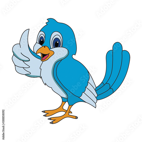 blue bird cartoon