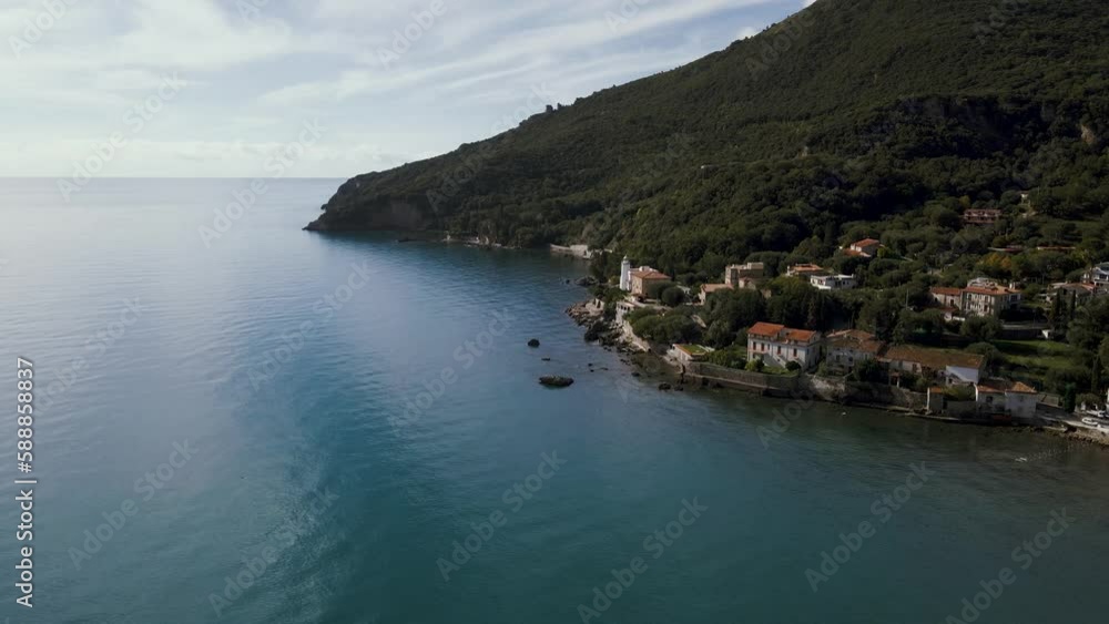 Aerial view of Cilento coast near Scario, Salerno, Campania, Italy. Aerial view of Cilento coast near Scario, Salerno, Campania, Italy.